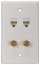 Voxx TPH559R Cat5e6 Wht Dual Coax Wall