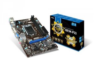 Msi H81M-P33 Mb H81m P33 Ci7 H81 Lga1150 Ddr3 Sata Pcie Usb Vga Dvi Mi