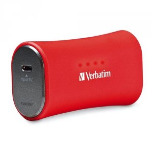 Verbatim 98357 Portable Power Pack, , Usb, 2200mah, Red