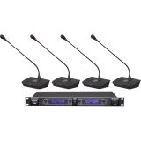 Pyle PDWM4700 4ch Pro Rack Mount Uhf Wl Mic Desktop Selectable Frequen