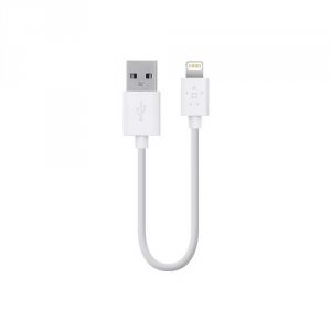 Belkin F8J023BT06INWHT Synccharge Cable,2.4a,ltg,6 In White