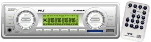 Pyle PLMR88W Am Fm Mpx In Dash Marine Mp3 Weatherband Usb  Sd Card Whi