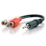 C2g 40422 6in Value Seriesandtrade; One 3.5mm Stereo Male To Two Rca S