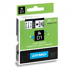 Dymo 41913 Black Print White Tape, 38 X 23