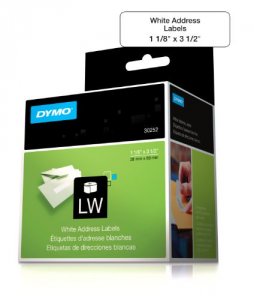 Dymo 30252 Address Labels - 350 Labelsroll, 2 Rollsbox Size: 1-18in X 