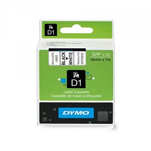 Dymo 45803 Black Print White Tape, 34 X 23