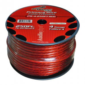 Audiopipe PS4RD Flexible Power Cable Red 250 Ft.