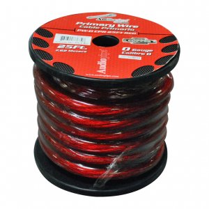 Audiopipe PW025CPRRD 0gauge 25ft Copper Power Cable Red