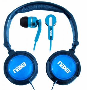 Naxa NE926BL Naxa 2 In 1 Combo Super Bass Stereo Headphones And Earpho