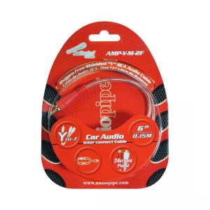 Nippon AMPYM2F Rca Splitter Audiopipe 1m-2f Clear Installer Series