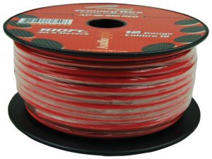 Nippon AP12100RD Audiopipe 12 Gauge Red Primary Wire - 100ft Roll