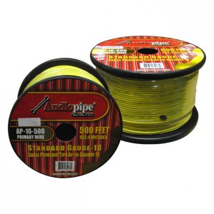 Nippon AP16500YW Audiopipe 16 Gauge 500ft Yellow Primary Wire For Diy 