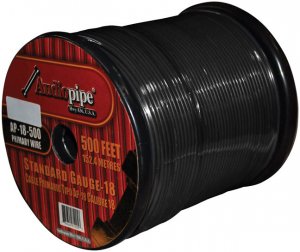 Nippon AP18500BK Audiopipe 18ga 500ft Black Remote Wire