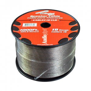 Nippon CABLE181000 Speaker Wire Audiopipe 18 Ga 1000' Clear(cbp181000)