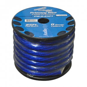 Nippon PW025BL Power Wire Audiopipe 0ga. 25' Blue