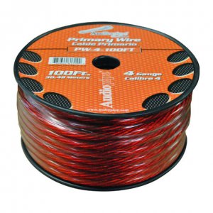 Nippon PW4100RD Power Wire Audiopipe 4ga 100' Red