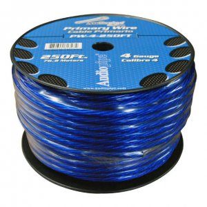 Nippon PW4BL Power Wire Audiopipe 4ga 250' Blue