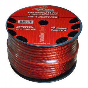 Nippon PW4RD Power Wire Audiopipe 4ga 250' Red