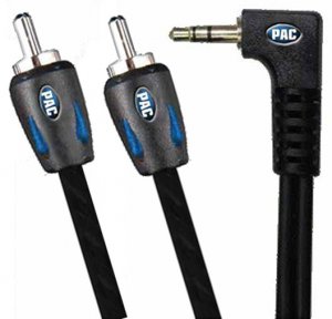 Pac PIR35 Automotive Grade 3.5mm To Rca 6ft Long Right Angle