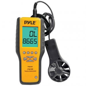 Pyle PMA90 Anemometer And Thermometer For Air Velocity Air Flow Temper