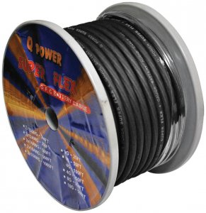 Qpower 4G100BK Power Wire 4ga. 100' Black