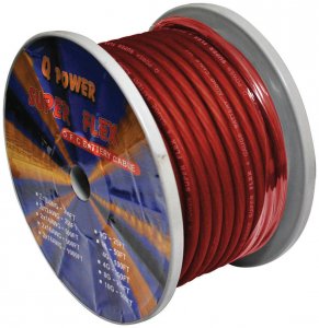 Qpower 4G100RD Power Wire 4ga. 100' Red