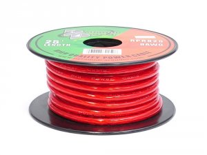 Pyramid RPR825 Wire Pyramid 8 Ga. 25 Ft. Red Gold Ground Wire