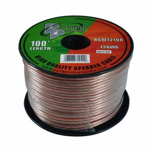 Pyramid RSW12100 Speaker Wire Pyramid 12 Ga 100' Clear