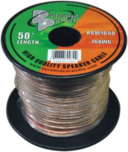 Pyramid RSW1650 Speaker Wire Pyramid 16 Ga. 50 Ft. Clear