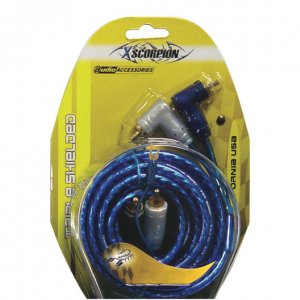 Xscorpion 1.5TR Rca Cable 1.5'  Blue Triple Shielded Wremote Wire