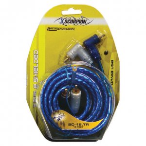 Xscorpion 18TR 18' Triple Shielded Rca Cable With Remote Wire