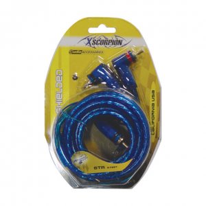 Xscorpion 6TR 6'  Blue Triple Shielded Rca Cable With Remote Wire