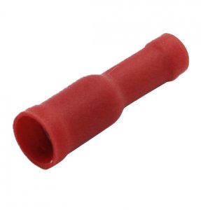 Xscorpion FB2218R 2218 Awg Female Bullet Connectors - Red, 100 Pack