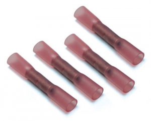 Xscorpion HSBCR Red Heat Shrink Butt Connectors, 1822 Awg, 50-pack