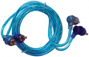 Xscorpion STP3 3' Right Angle Rca Cable - Blueplatinum Twisted