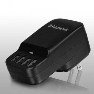 Aluratek AUCS04F 4-port Usb Charging Station Rapid 2.4a Usb Wall Charg