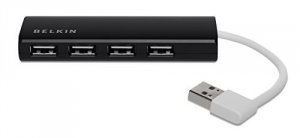 Belkin F4U042BT 4-port Travel Usb 2.0 Hub, Ultra-slim Series