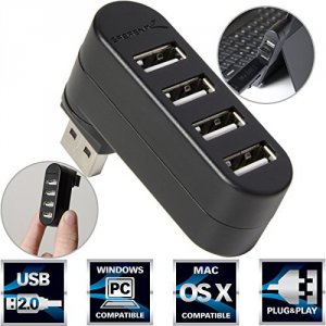 Sabrent HB-UMN4 4port Usb 2.0 Rotatable Hub