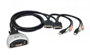 Syba SY-KVM20075 Usb Interface, 2x Ports Dvi Cable Kvm Sw