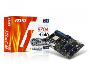 Msi 870A-G46 Mb 870a G46 Amd 870 Sb850 Ddr3 Sata Pcie Usb Atx Retail