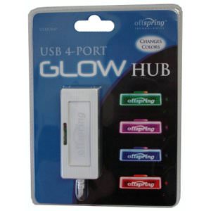 Offspring ULHUB4P Hub, Usb 2.0 , Multi-color Gold X, Changing Glow Hub