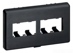 Panduit CFFPHM4BL Mini-com Snap-on Modular Furniture Faceplate