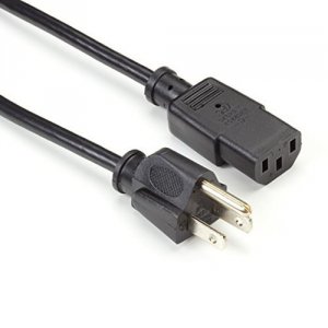 Black EPXR12 North American Pcmonitor Power Cord Nema 5-15p To Iec-603