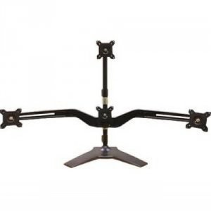 Amer AMR4S+ One Over Three, Quad Monitor Mount Stand Supports Up To 24