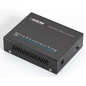 Black LGC202A Media Converter1000mbps Copper 1000-mbps Sm 1310-nm 15 K