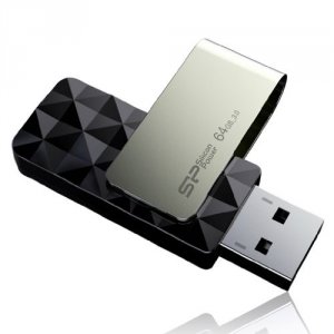 Silicon SP064GBUF3B30V1K Sp Blaze B30 64gb Usb 3.0 Drive Black