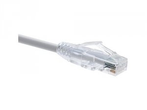 Unirise 10028 Clearfit Cat6 Patch Cable, Gray, Snagless, 3ft