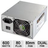 Cougar DX600 Power Supply  600w Atx 100-240v 5060hz Apfc 2x80mm Fan Re