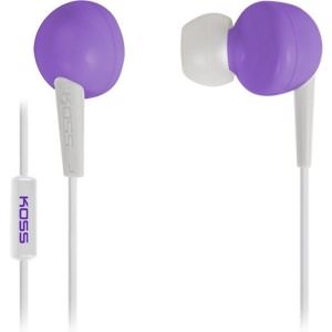 Koss KEB6IV Violet Earbud With Microphone   Enhanced Driver W 3cushion