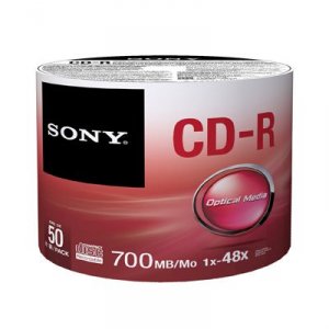 Sony 50CDQ80SB/US Disc  Cd R 80 Min  700mb  Branded  48x 50 Pack  Reta